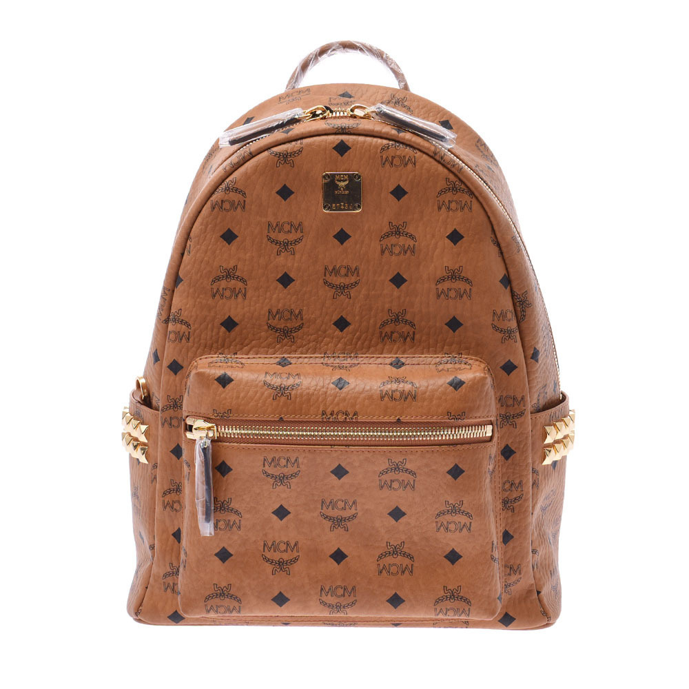 Mcm Backpack Studs Brown Leather - image 1